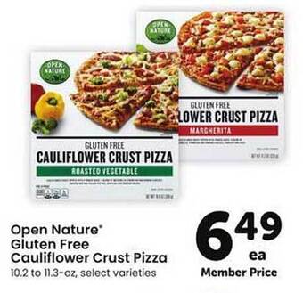 Safeway Open Nature® Gluten Free Cauliflower Crust Pizza offer