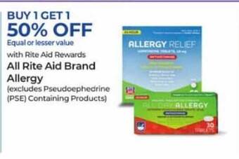 Rite Aid All Rite Aid Brand Allergy offer