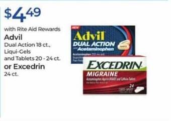 Rite Aid Advil Or Excedrin offer