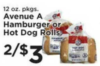 Pioneer Supermarkets Avenue A Hamburger Or Hot Dog Rolls offer