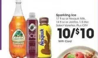 Ralphs Sparkling Water Or Nesquik Milk Or Jarritos offer