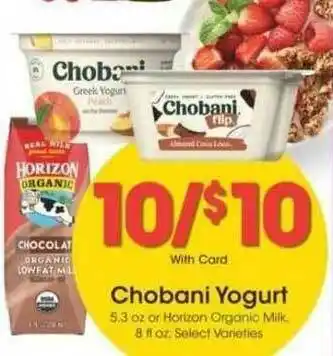 Ralphs Chobani Yogurt Or Horizon Organic Milk offer