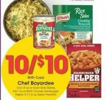 Ralphs Chef Boyardee Or Knorr Side Dishes Or Betty Crocker Hamburger Helper offer
