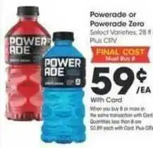 Ralphs Powerade Or Powerade Zero offer