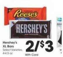 Ralphs Hershey's Xl Bars offer