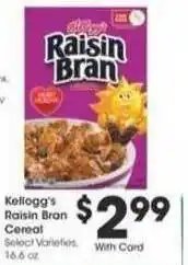 Ralphs Kellogg's Raisin Bran Cereal offer