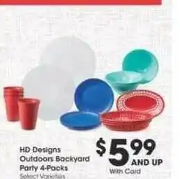 Ralphs HD Designs Outdoors Backyard Party 4-packs offer