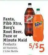 Foodarama Fanta, Pibb Xtra, Barq's Root Beer, Fuze Or Minute Maid offer