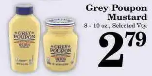 Harvest Foods Grey Poupon Mustard offer
