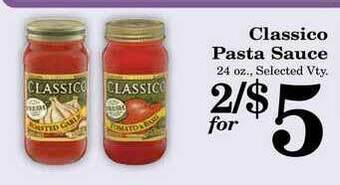 Harvest Foods Classico Pasta Sauce offer