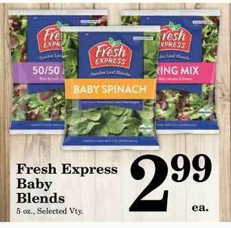 Harvest Foods Fresh Express Baby Blends offer