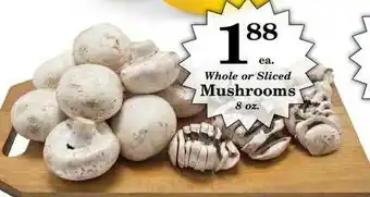 Harvest Foods Whole Or Sliced Mushrooms offer