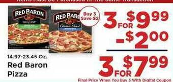 Homeland Market Red Baron Pizza offer