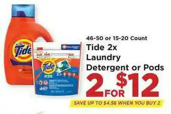 Homeland Market Tide 2x Laundry Detergent Or Pods offer