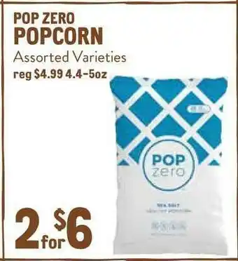 New Seasons Market Pop Zero Popcorn offer