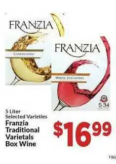 Franzia Traditional Varietals Box Wine
