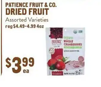 New Seasons Market Patience Fruit & Co. Dried Fruit offer