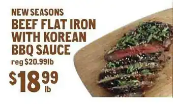 New Seasons Market New Seasons Beef Flat Iron With Korean Bbq Sauce offer