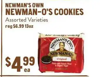 New Seasons Market Newman's Own Newman-o's Cookies offer