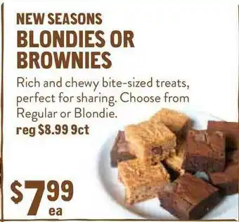 New Seasons Market New Seasons Blondies Or Brownies offer