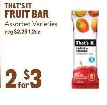 New Seasons Market That's It Fruit Bar offer