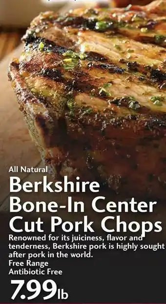 Sunset Foods Berkshire Bone-In Center Cut Pork Chops offer