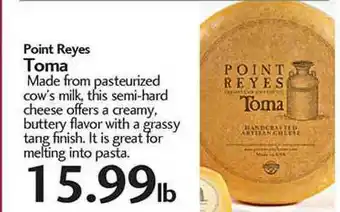 Sunset Foods Point Reyes Toma offer