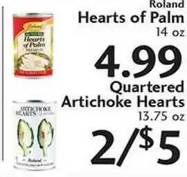 Sunset Foods Roland Hearts Of Palm , Quartered Artichoke Hearts offer