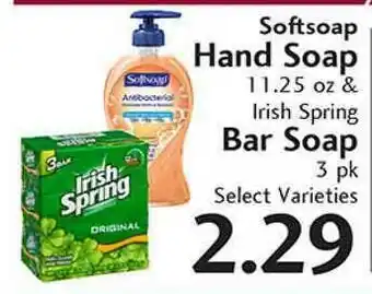 Sunset Foods Softsoap Hand Soap , Irish Spring Bar Soap offer