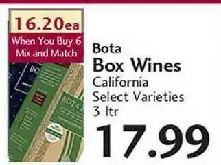 Sunset Foods Bota Box Wines offer