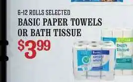 Basic Paper Towels Or Bath Tissue