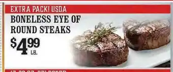 The Markets Boneless Eye Of Round Steaks offer