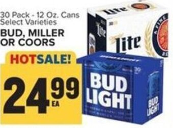 Food Lion Bud, Miller or Coors 12 oz. offer