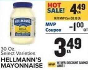 Food Lion Hellmann's Mayonnaise 30 oz. offer