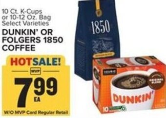 Food Lion Dunkin or Folgers 1850 Coffee offer