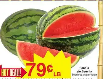Sandia Sin Semilla Seedless Watermelon