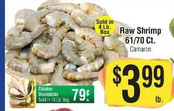 Big Saver Foods Raw Shrimp , Chicken Drumsticks offer