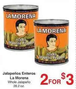 Arteagas Food Center Jalapeños Enteros La Morena offer