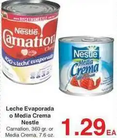 Leche Evaporada O Media Crema Nestle