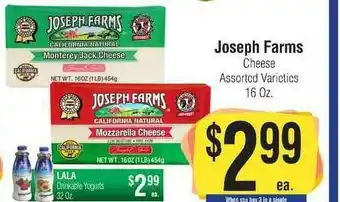 Big Saver Foods Joseph Farms Cheese , Lala Drinkable Yogurt offer