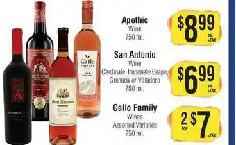 Apothic Wine , San Antonio Wine , Gallo Family Wines