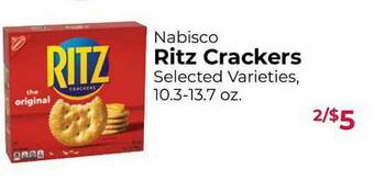 Roche Bros Nabisco Ritz Crackers offer