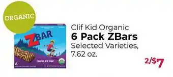 Roche Bros Clif Kid Organic 6 Pack Zbars offer