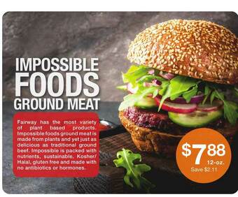 Fairway Store Market Impossible Foods Ground Meat offer