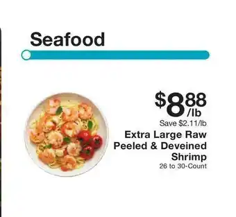 Fairway Store Market Extra Large Raw Peeled & Deveined Shrimp offer