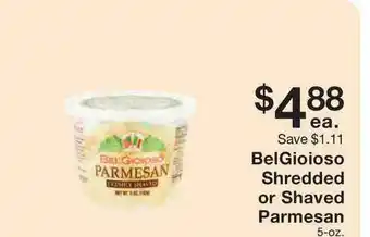 Fairway Store Market BelGioioso Shredded Or Shaved Parmesan offer