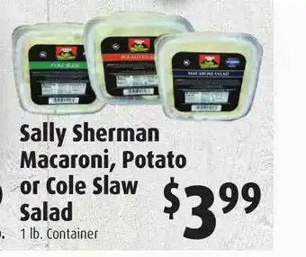 Gristedes Sally Sherman Macaroni , Potato Or Cole Slaw Salad offer