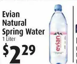 Gristedes Evian Natural Spring Water offer