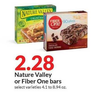 Hy-Vee Nature Valley Or Fiber One Bars offer