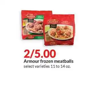 Hy-Vee Armour Frozen Meatballs offer